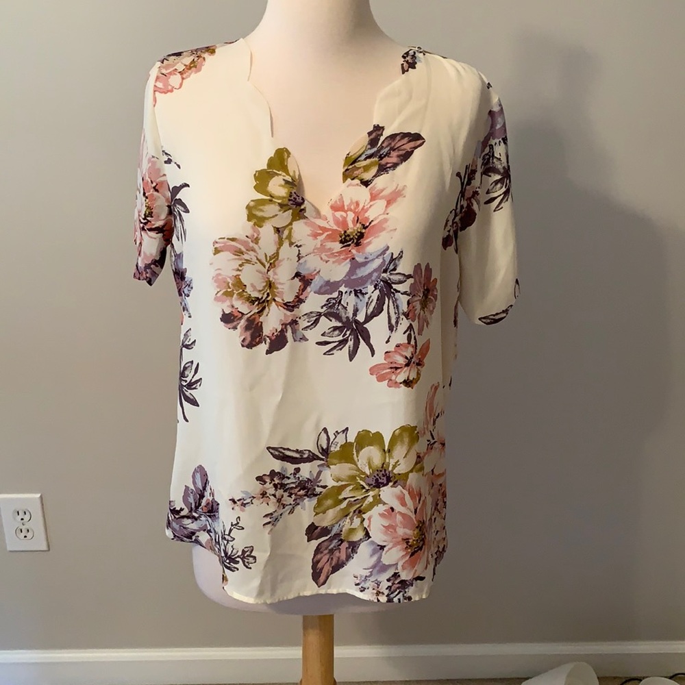 Scallop Necked Blouse